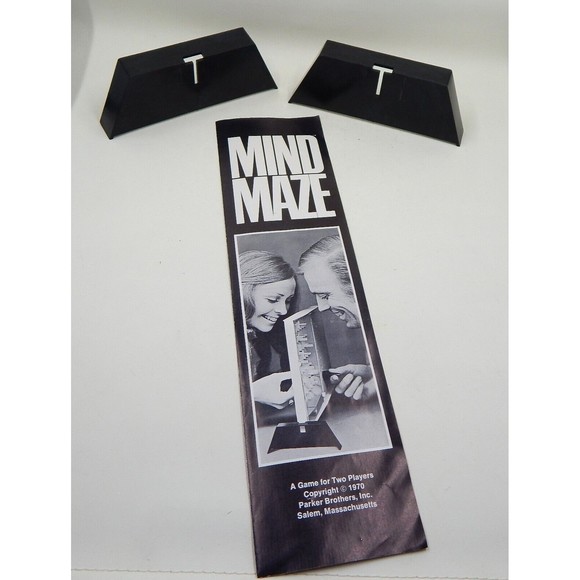 Parker Bros Mind Maze Game 1970 Two Black Stands Instructions Replacement Parts - Picture 1 of 5